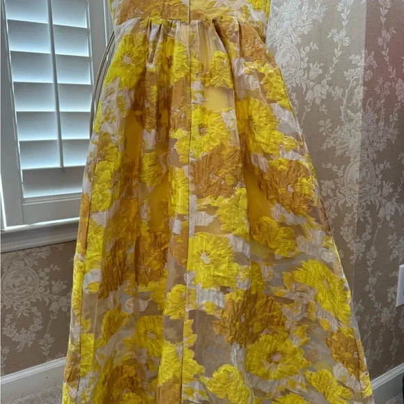 Showpo Yellow and Gold damask Floral Midi Dress - Picture 7 of 8